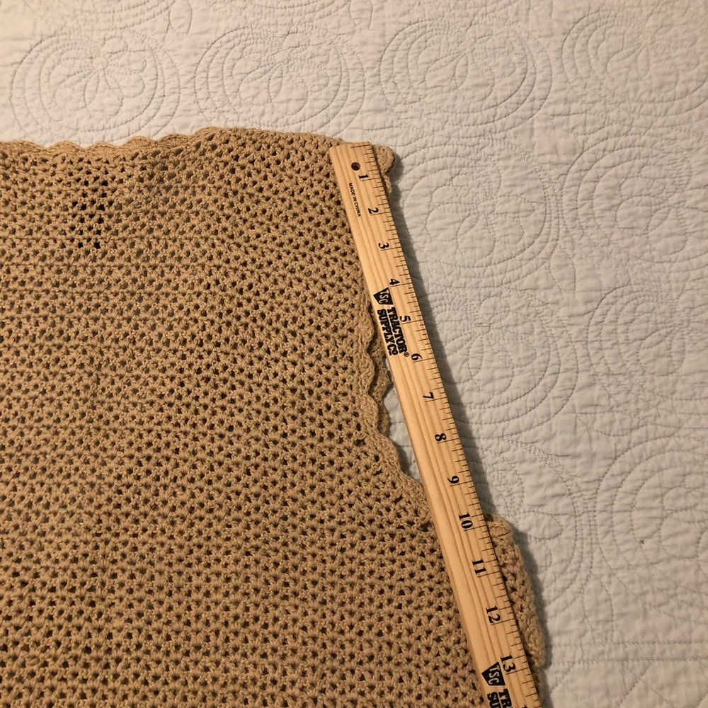 Vintage crochet vest. Hand knit. Size large. - Picture 6 of 6